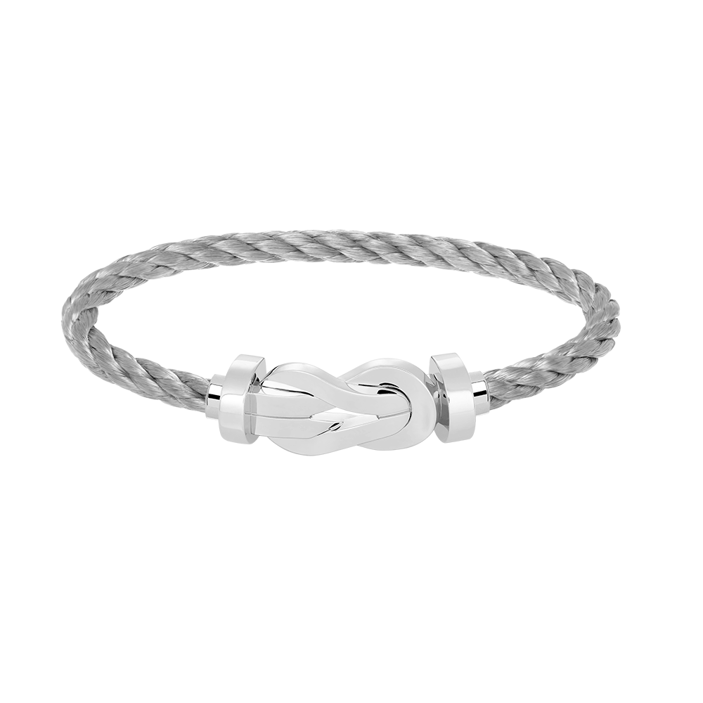 [Elara]LARGE 8-FIGURE BUCKLE BRACELET - WHITE GOLD