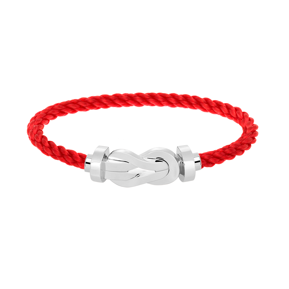 [Elara]LARGE 8-FIGURE BUCKLE BRACELET - WHITE GOLD