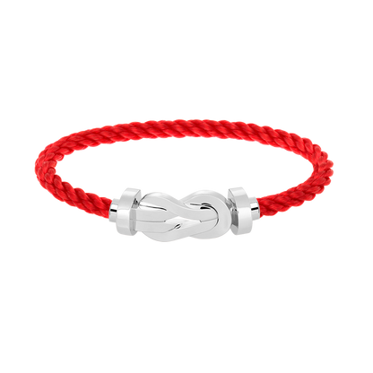 [Elara]LARGE 8-FIGURE BUCKLE BRACELET - WHITE GOLD