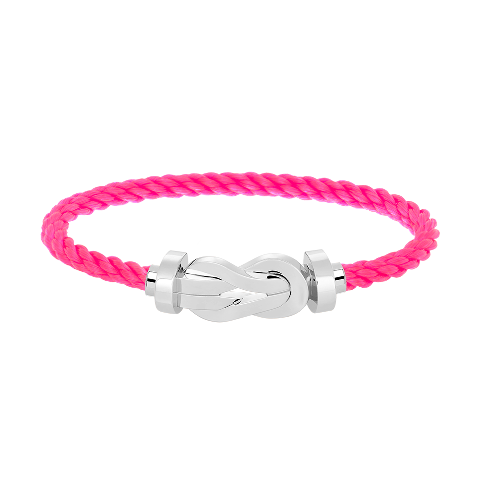 [Elara]LARGE 8-FIGURE BUCKLE BRACELET - WHITE GOLD