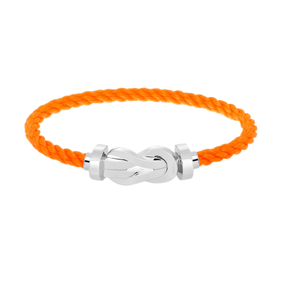 [Elara]LARGE 8-FIGURE BUCKLE BRACELET - WHITE GOLD
