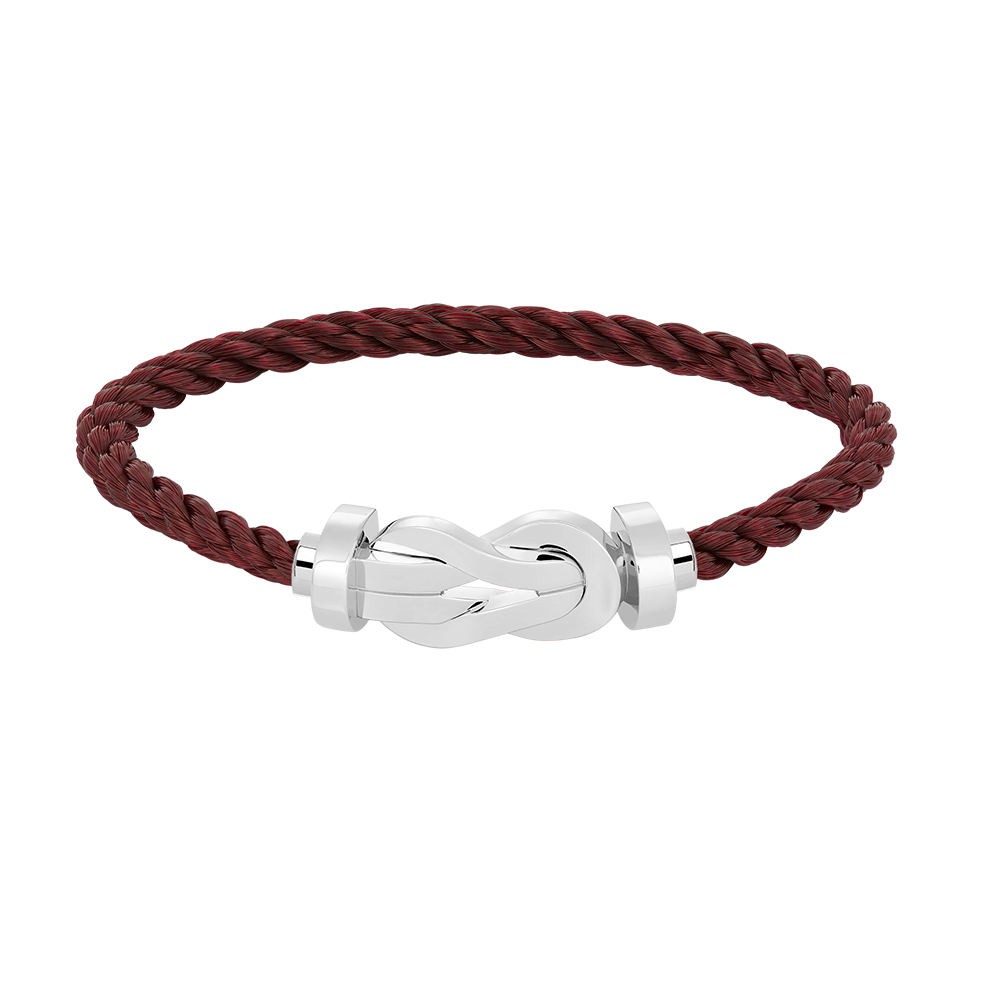 [Elara]LARGE 8-FIGURE BUCKLE BRACELET - WHITE GOLD