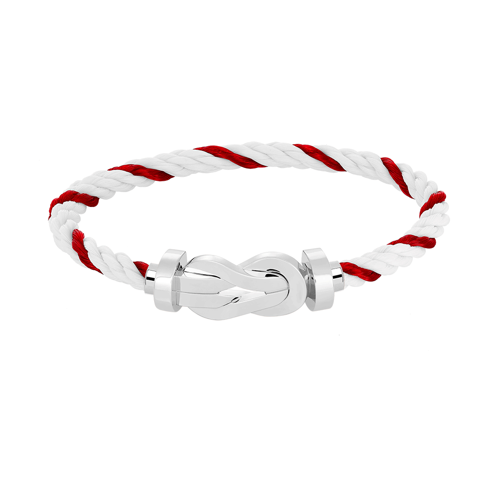 [Elara]LARGE 8-FIGURE BUCKLE BRACELET - WHITE GOLD