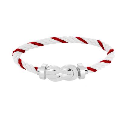 [Elara]LARGE 8-FIGURE BUCKLE BRACELET - WHITE GOLD