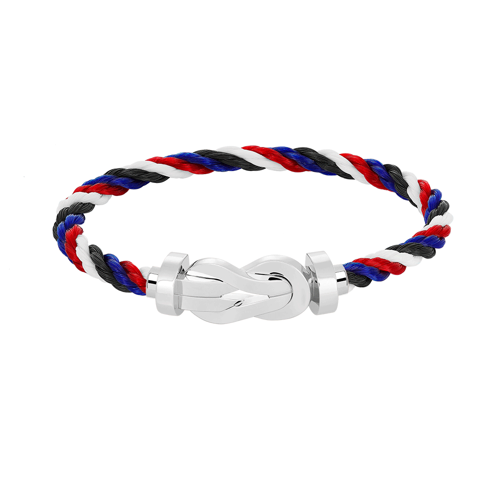 [Elara]LARGE 8-FIGURE BUCKLE BRACELET - WHITE GOLD