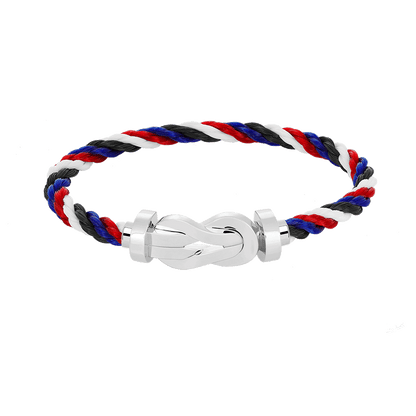 [Elara]LARGE 8-FIGURE BUCKLE BRACELET - WHITE GOLD