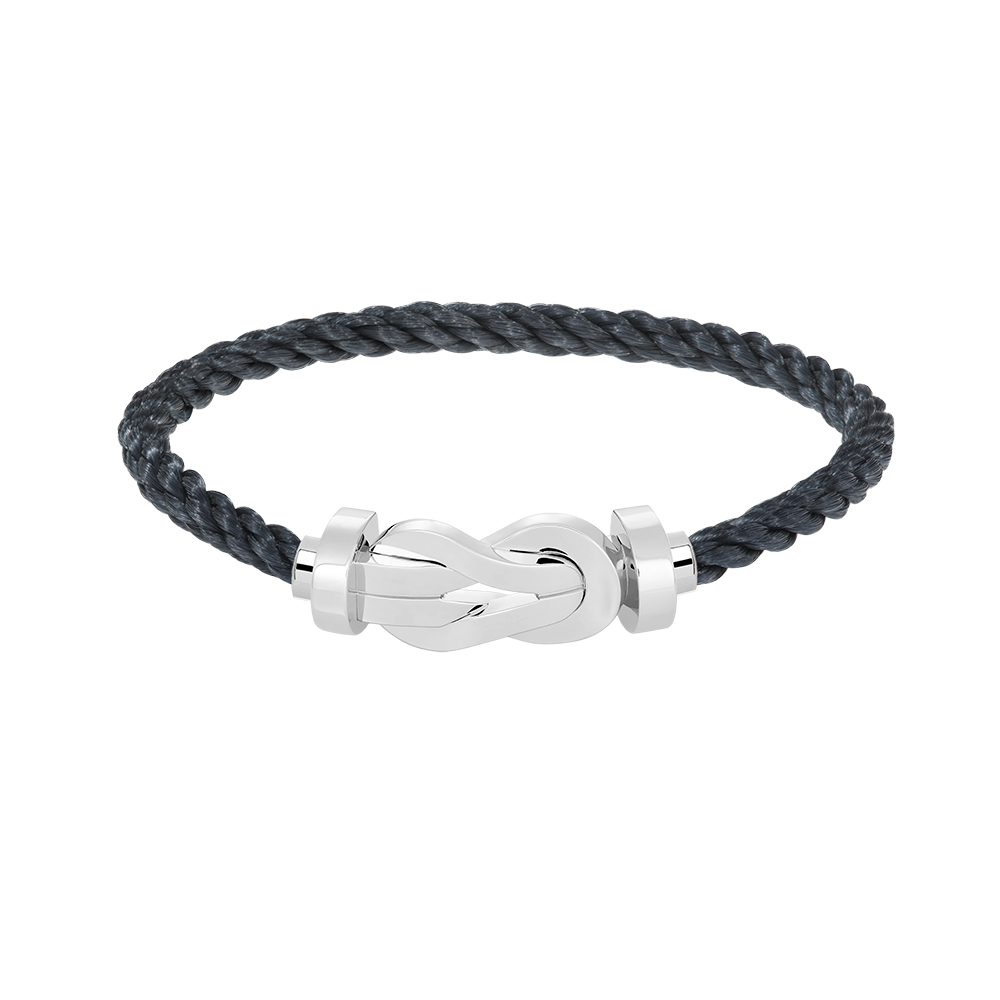 [Elara]LARGE 8-FIGURE BUCKLE BRACELET - WHITE GOLD