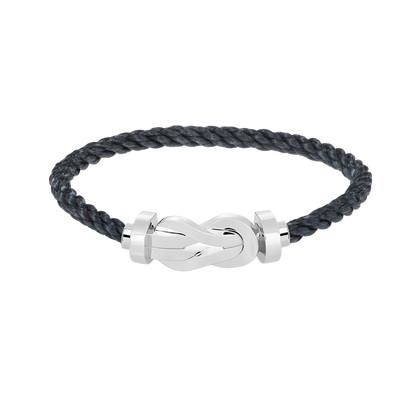 [Elara]LARGE 8-FIGURE BUCKLE BRACELET - WHITE GOLD