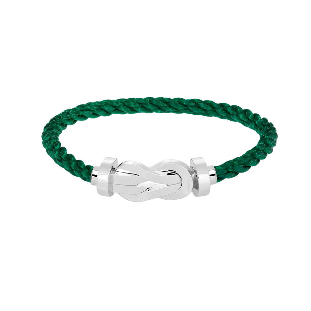 [Elara]LARGE 8-FIGURE BUCKLE BRACELET - WHITE GOLD