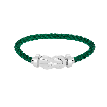 [Elara]LARGE 8-FIGURE BUCKLE BRACELET - WHITE GOLD