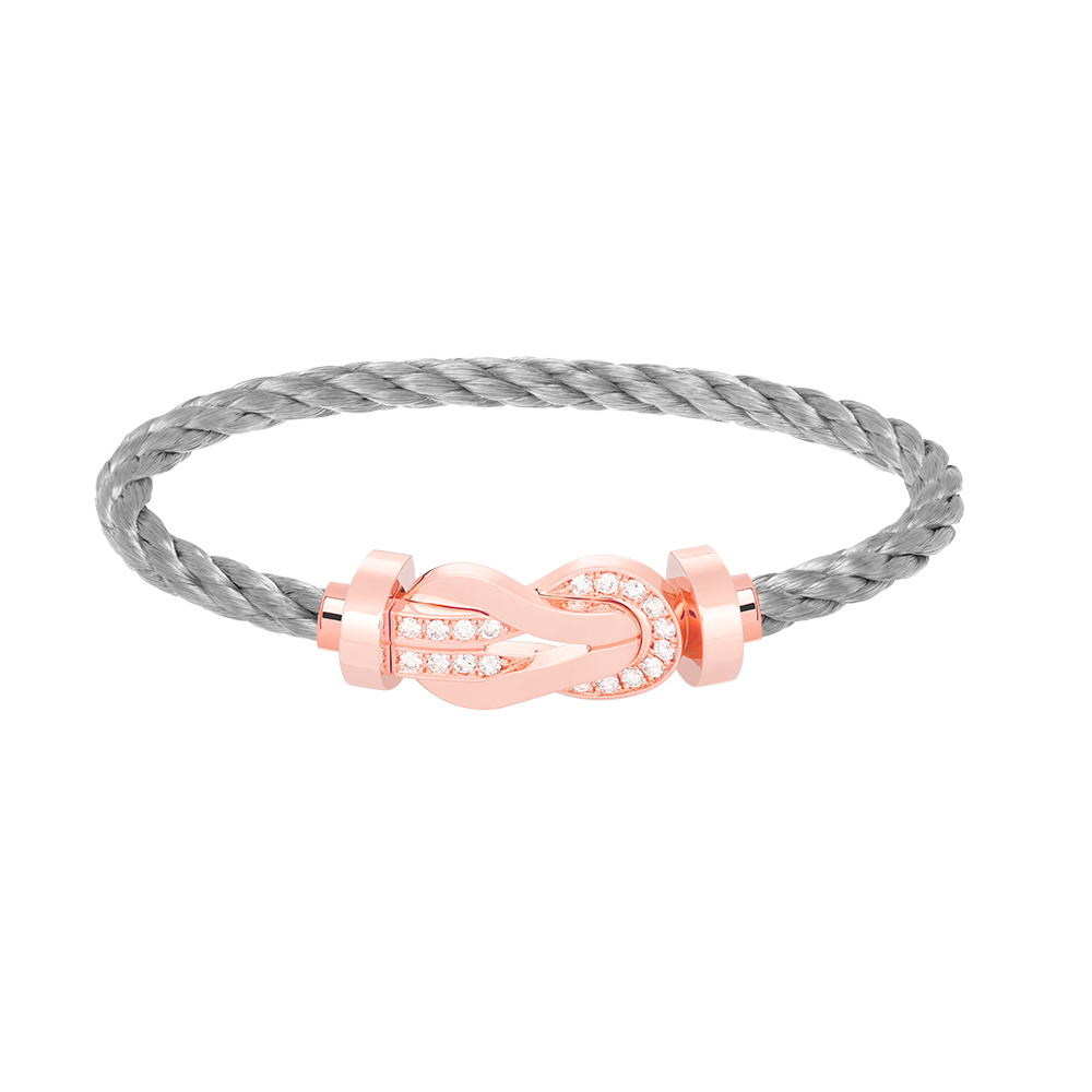 [Elara]GROSSES 8-FIGUREN-ARMBAND MIT HALBDIAMANTENSCHNALLE - ROSÉGOLD