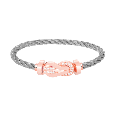 [Elara]GROSSES 8-FIGUREN-ARMBAND MIT HALBDIAMANTENSCHNALLE - ROSÉGOLD