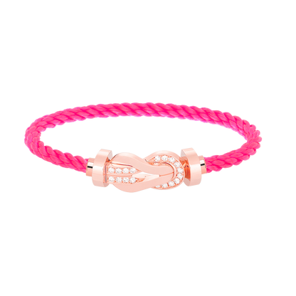[Elara]GROSSES 8-FIGUREN-ARMBAND MIT HALBDIAMANTENSCHNALLE - ROSÉGOLD