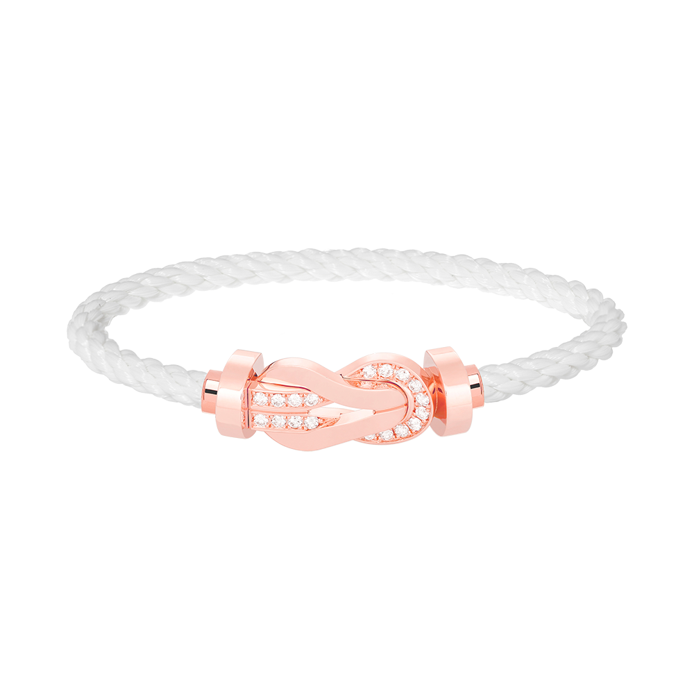 [Elara]GROSSES 8-FIGUREN-ARMBAND MIT HALBDIAMANTENSCHNALLE - ROSÉGOLD