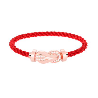 [Elara]GROSSES 8-FIGUREN-ARMBAND MIT HALBDIAMANTENSCHNALLE - ROSÉGOLD