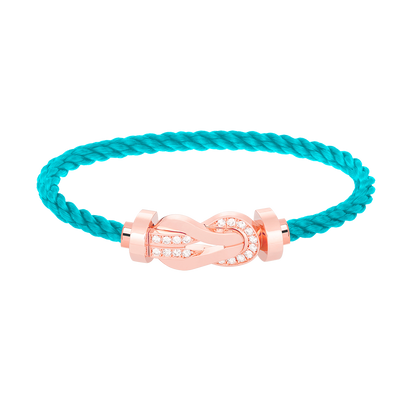 [Elara]GROSSES 8-FIGUREN-ARMBAND MIT HALBDIAMANTENSCHNALLE - ROSÉGOLD