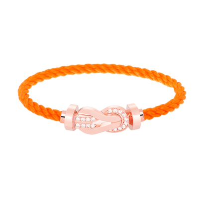 [Elara]GROSSES 8-FIGUREN-ARMBAND MIT HALBDIAMANTENSCHNALLE - ROSÉGOLD