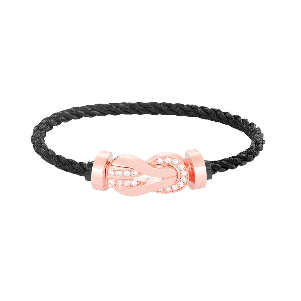 [Elara]GROSSES 8-FIGUREN-ARMBAND MIT HALBDIAMANTENSCHNALLE - ROSÉGOLD
