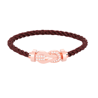 [Elara]GROSSES 8-FIGUREN-ARMBAND MIT HALBDIAMANTENSCHNALLE - ROSÉGOLD