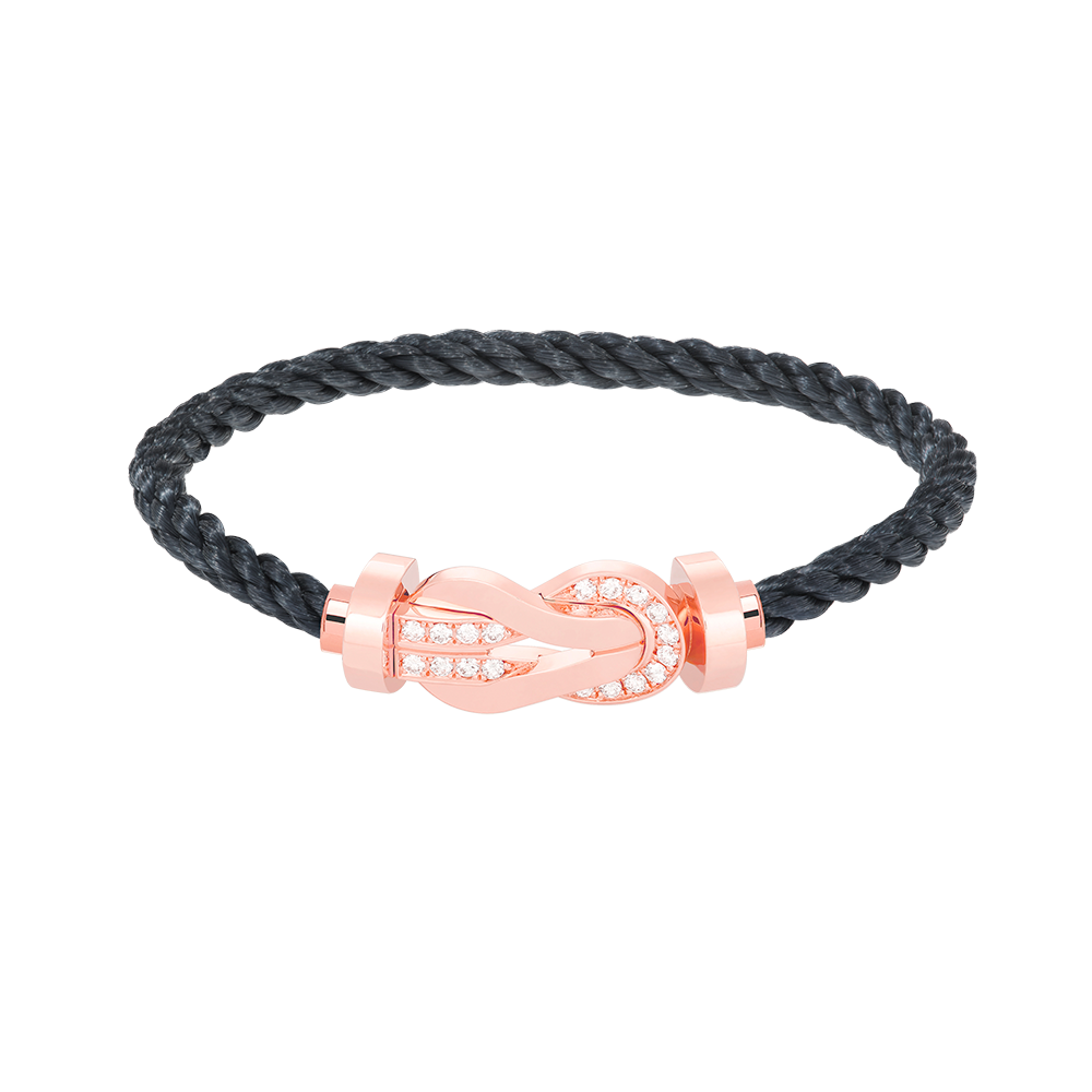 [Elara]GROSSES 8-FIGUREN-ARMBAND MIT HALBDIAMANTENSCHNALLE - ROSÉGOLD