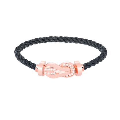 [Elara]GROSSES 8-FIGUREN-ARMBAND MIT HALBDIAMANTENSCHNALLE - ROSÉGOLD