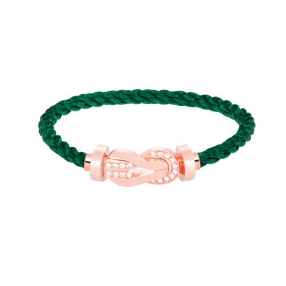 [Elara]GROSSES 8-FIGUREN-ARMBAND MIT HALBDIAMANTENSCHNALLE - ROSÉGOLD