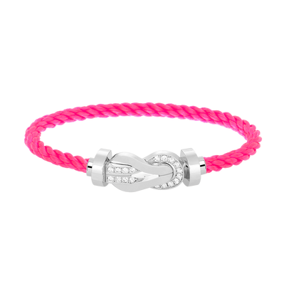 [Elara]GROSSES 8-FIGUREN-HALBDiamant-Armband MIT SCHNALLE - WEISSGOLD