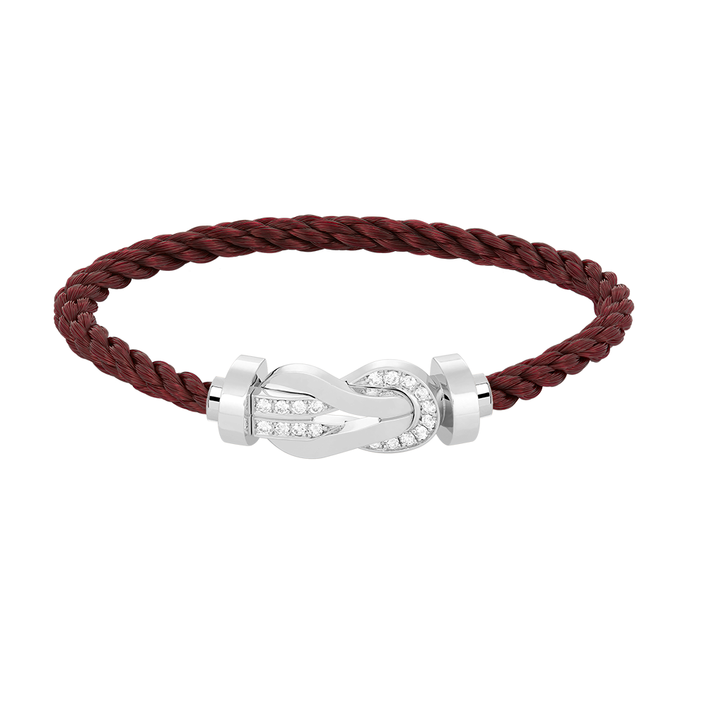 [Elara]GROSSES 8-FIGUREN-HALBDiamant-Armband MIT SCHNALLE - WEISSGOLD