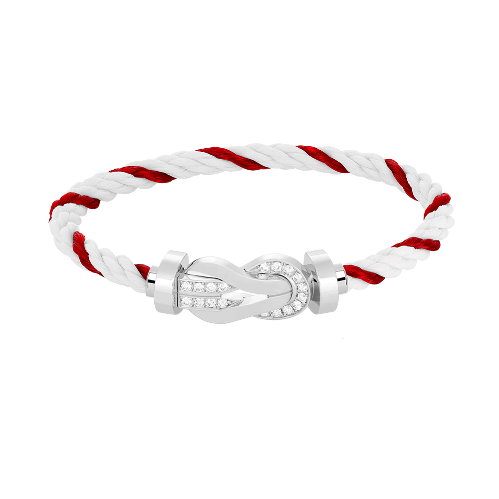 [Elara]GROSSES 8-FIGUREN-HALBDiamant-Armband MIT SCHNALLE - WEISSGOLD
