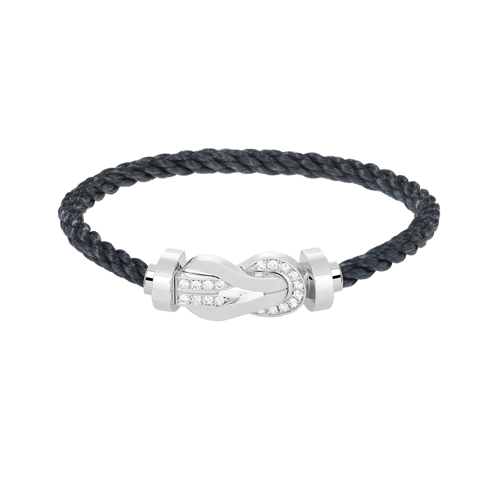 [Elara]GROSSES 8-FIGUREN-HALBDiamant-Armband MIT SCHNALLE - WEISSGOLD