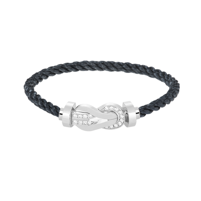 [Elara]GROSSES 8-FIGUREN-HALBDiamant-Armband MIT SCHNALLE - WEISSGOLD