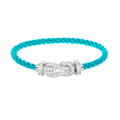 [Elara]GROSSES 8-FIGUREN-ARMBAND MIT VOLLSTÄNDIGEM DIAMANTVERSCHLUSS - WEISSGOLD