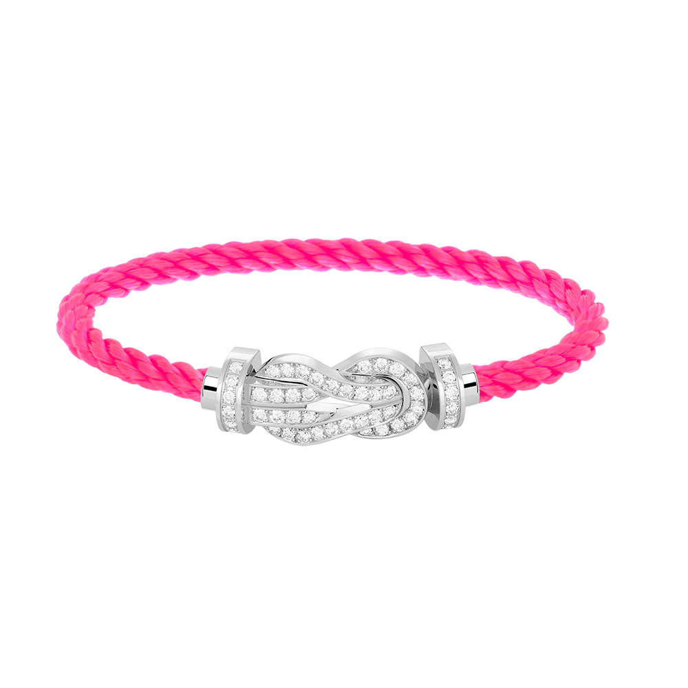 [Elara]GROSSES 8-FIGUREN-ARMBAND MIT VOLLSTÄNDIGEM DIAMANTVERSCHLUSS - WEISSGOLD