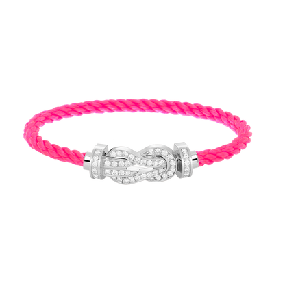 [Elara]GROSSES 8-FIGUREN-ARMBAND MIT VOLLSTÄNDIGEM DIAMANTVERSCHLUSS - WEISSGOLD
