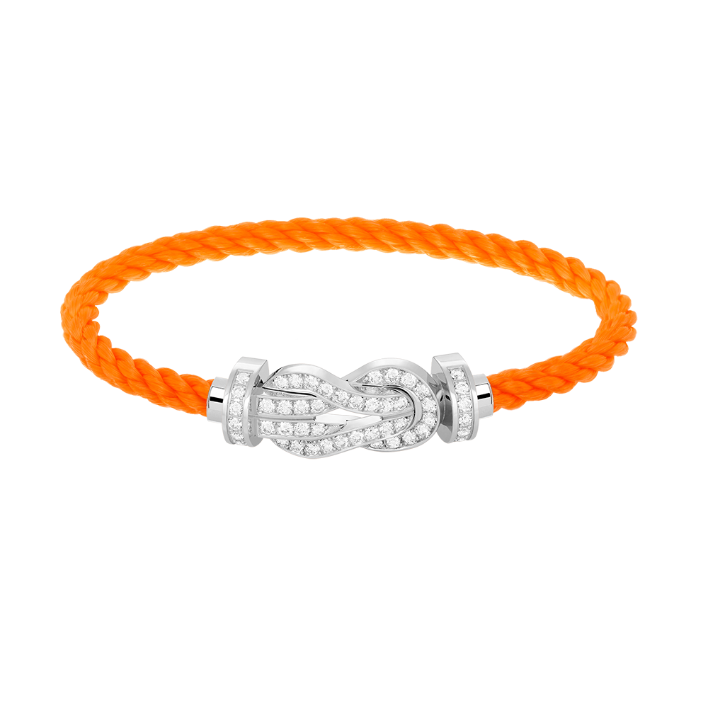 [Elara]GROSSES 8-FIGUREN-ARMBAND MIT VOLLSTÄNDIGEM DIAMANTVERSCHLUSS - WEISSGOLD