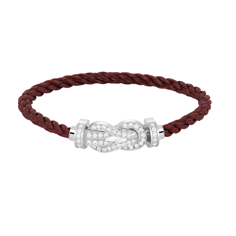[Elara]GROSSES 8-FIGUREN-ARMBAND MIT VOLLSTÄNDIGEM DIAMANTVERSCHLUSS - WEISSGOLD