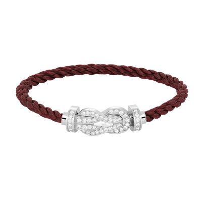 [Elara]GROSSES 8-FIGUREN-ARMBAND MIT VOLLSTÄNDIGEM DIAMANTVERSCHLUSS - WEISSGOLD