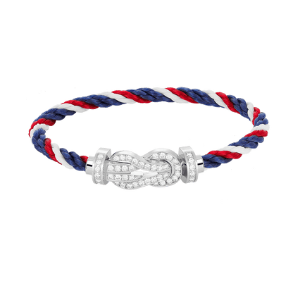 [Elara]GROSSES 8-FIGUREN-ARMBAND MIT VOLLSTÄNDIGEM DIAMANTVERSCHLUSS - WEISSGOLD