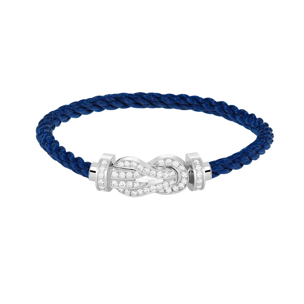 [Elara]GROSSES 8-FIGUREN-ARMBAND MIT VOLLSTÄNDIGEM DIAMANTVERSCHLUSS - WEISSGOLD