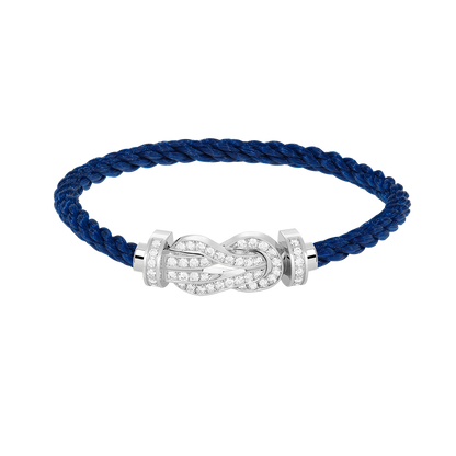 [Elara]GROSSES 8-FIGUREN-ARMBAND MIT VOLLSTÄNDIGEM DIAMANTVERSCHLUSS - WEISSGOLD