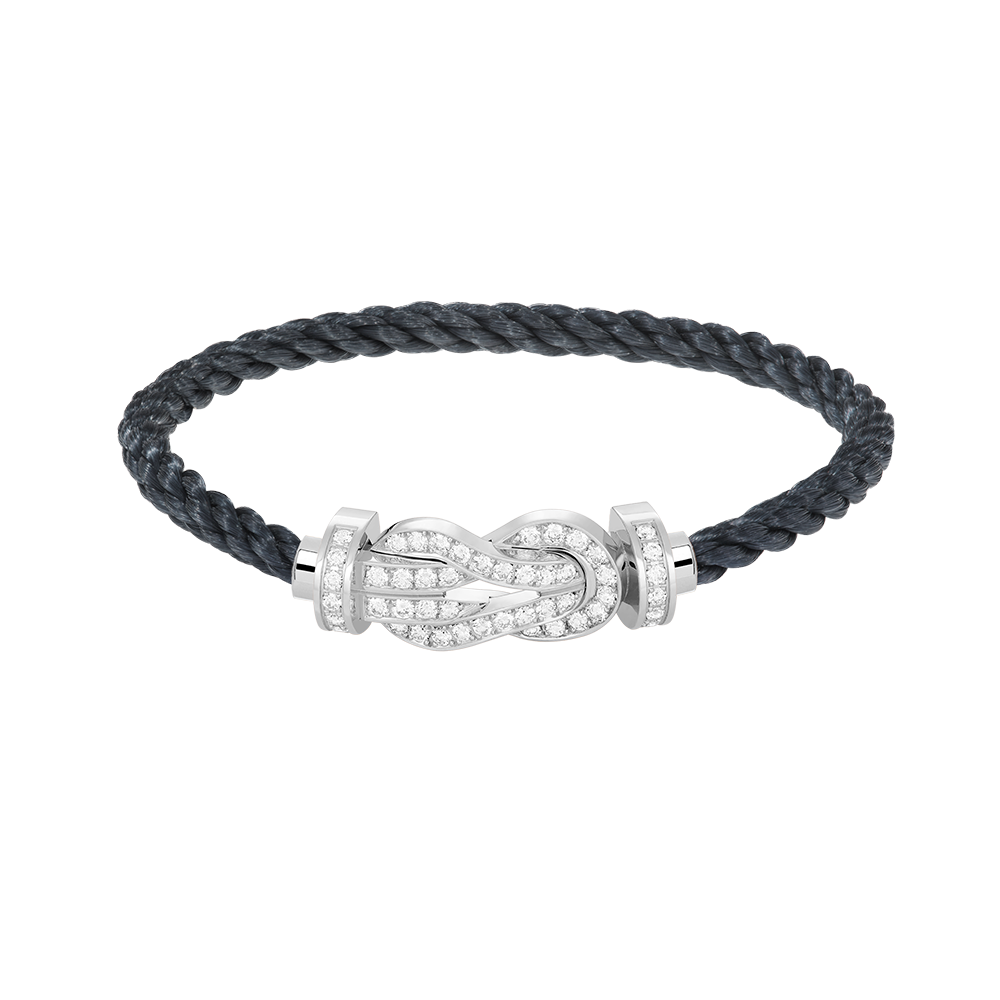 [Elara]GROSSES 8-FIGUREN-ARMBAND MIT VOLLSTÄNDIGEM DIAMANTVERSCHLUSS - WEISSGOLD