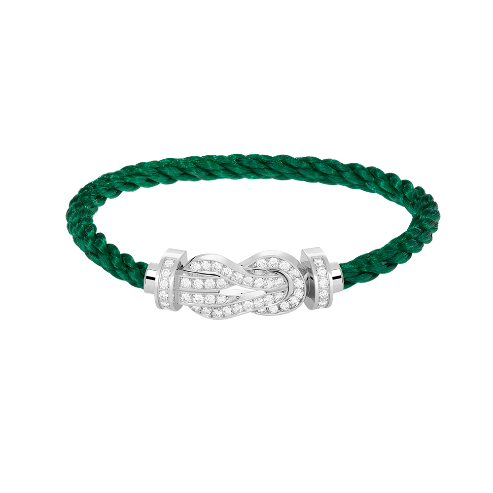 [Elara]GROSSES 8-FIGUREN-ARMBAND MIT VOLLSTÄNDIGEM DIAMANTVERSCHLUSS - WEISSGOLD