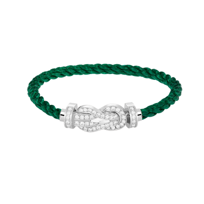 [Elara]GROSSES 8-FIGUREN-ARMBAND MIT VOLLSTÄNDIGEM DIAMANTVERSCHLUSS - WEISSGOLD