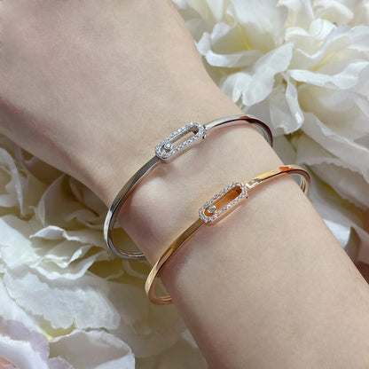 [Elara]MOVE UNO PAVÉ FLEX BANGLE (MEDIUM)