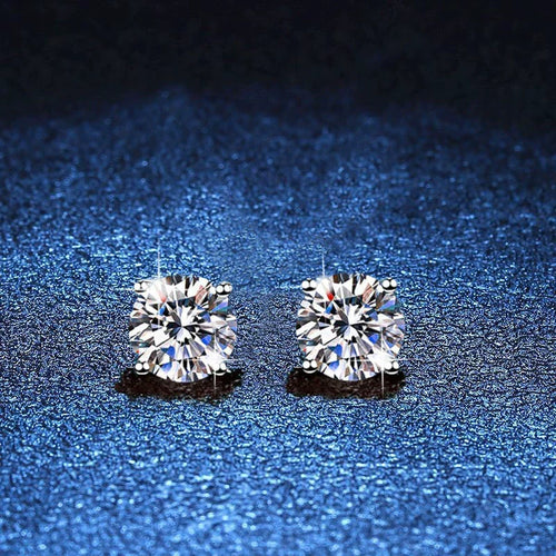 [Elara]FOUR-PRONG MOISSANITE EARRINGS