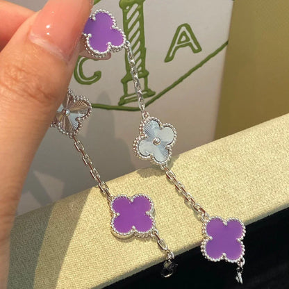 [Elara]GLÜCKSKLEE-ARMBAND MIT 5 MOTIVEN – VIOLETTE KOLLEKTION