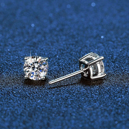 [Elara]FOUR-PRONG MOISSANITE EARRINGS
