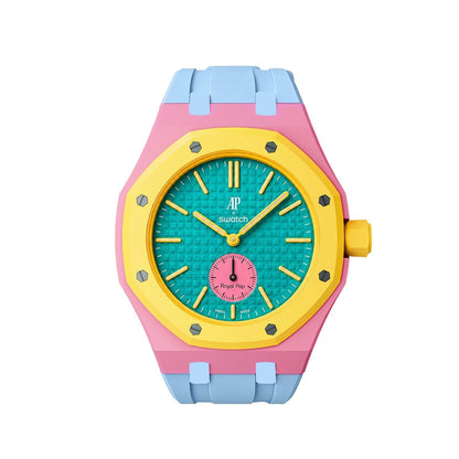 [Elara]Royal Oak Pop Exclusive Bioceramic Case & Silicone Strap Mix Color