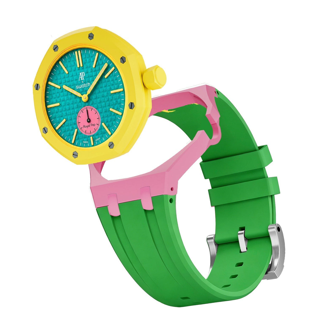 [Elara]Royal Oak Pop Exclusive Bioceramic Case & Silicone Strap Mix Color