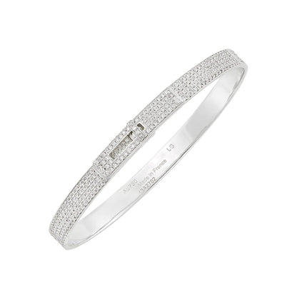 [Elara]HM KELLY BRACELET IN SILVER AND FULL PAVE DIAMOND
